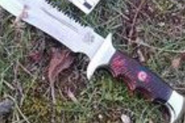 Нож азербайджанского военнослужащего, убившего трех армян в районе трассы Шуши-Бердзор - Sputnik Армения