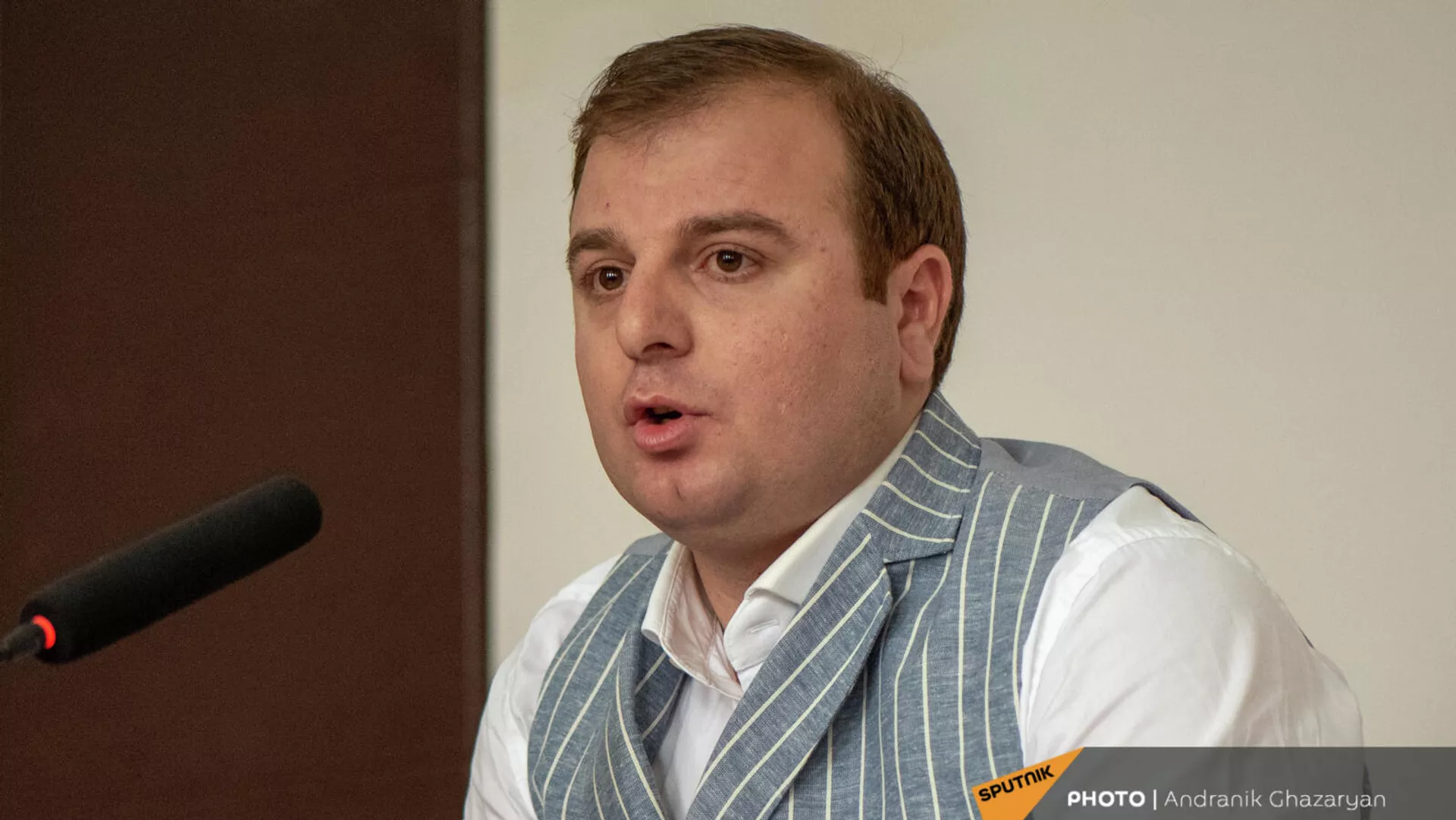 Адвокат Эрик Алексанян во время судебного процесса по делу Аруша Арушаняна (5 ноября 2021). Горис