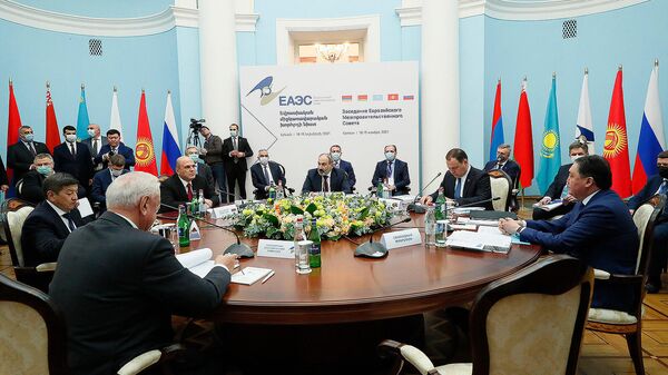 Заседание Евразийского межправительственного совета стран ЕАЭС в узком составе (18 ноября 2021). Еревaн - Sputnik Армения