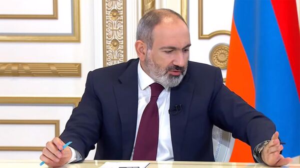 Премьер-министр Никол Пашинян во время онлайн пресс-конференции (23 ноября 2021). Еревaн - Sputnik Армения