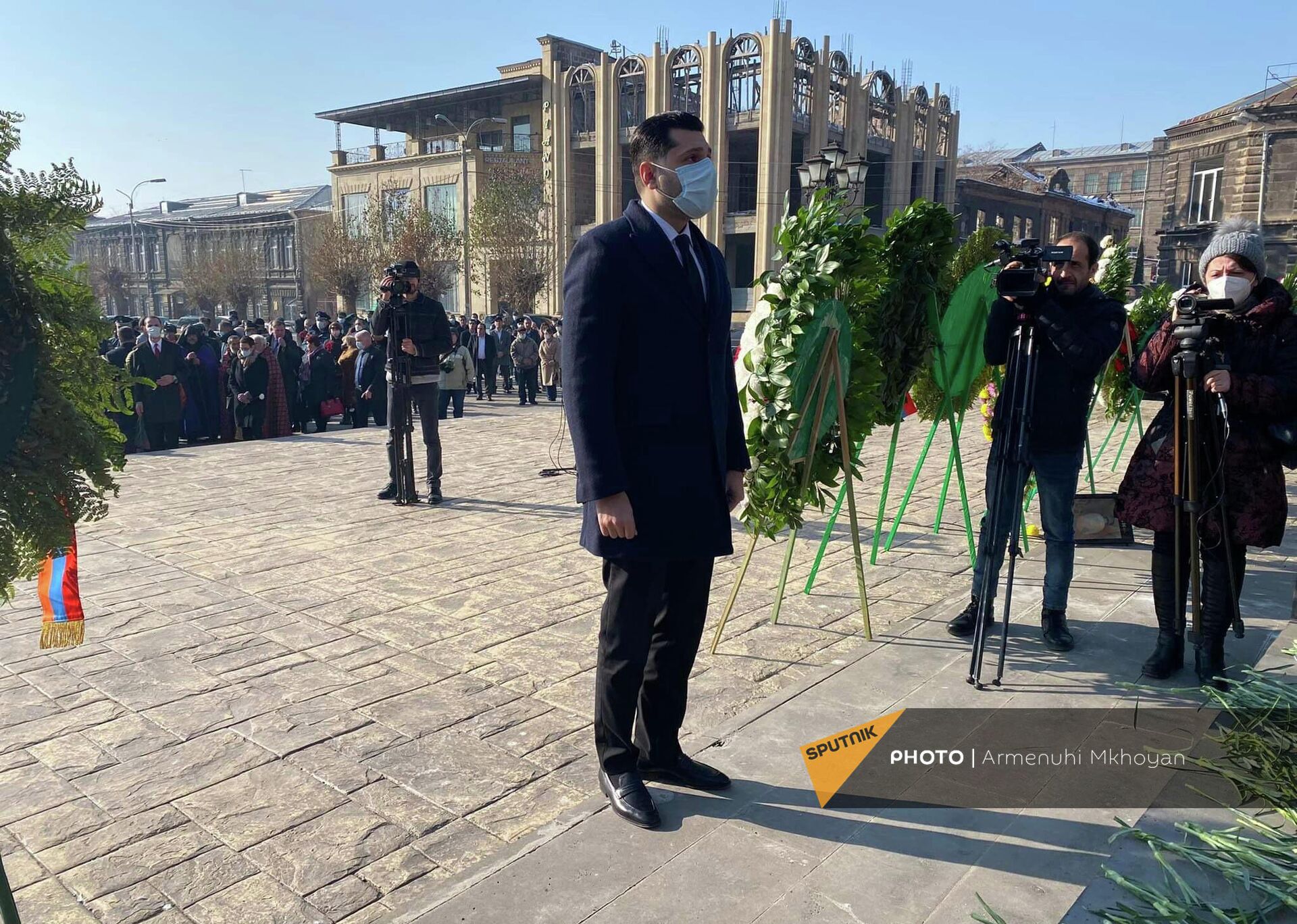 Возложение цветов в память о жертвах спитакского землетрясения 1988 года (7 декабря 2021 г.). Гюмри - Sputnik Армения, 1920, 07.12.2021