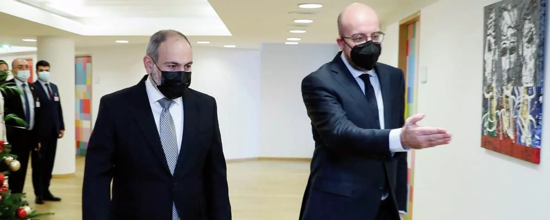 Встреча премьер-министра Никола Пашиняна с президентом Совета Европы Шарлем Мишелем (14 декабря 2021). Брюссель - Sputnik Армения, 1920, 15.12.2021