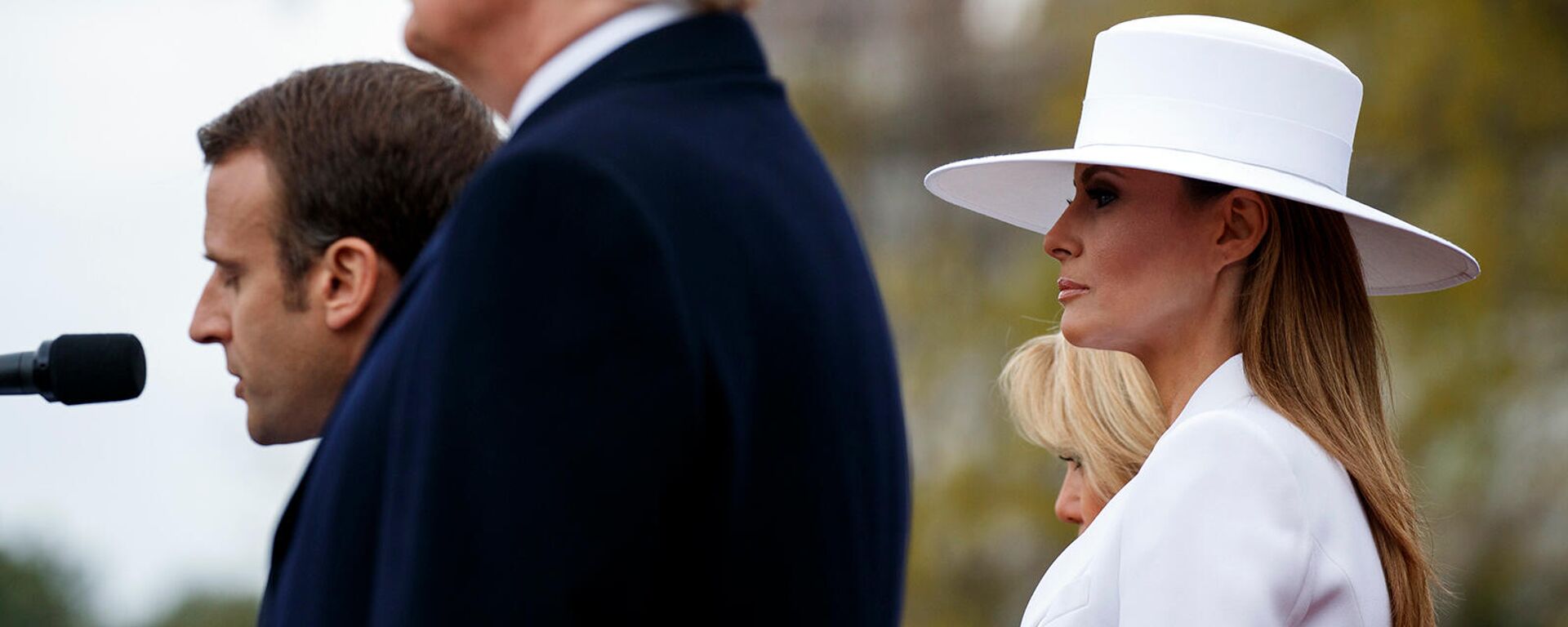 ԱՄՆ առաջին տիկին Մելանյա Թրամփը Ֆրանսիայի նախագահի և նրա տիկնոջ՝ ԱՄՆ պետական այցի ժամանակ (24 ապրիլի, 2018թ)․ Վաշինգտոն - Sputnik Արմենիա, 1920, 04.01.2022