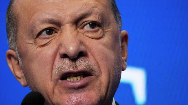 Президент Турции Реджеп Тайип Эрдоган во время выступления - Sputnik Армения