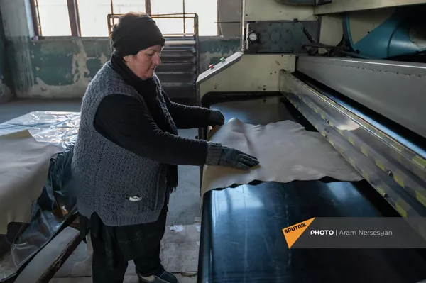 Полуфабрикат готовой кожи (wet blue) Ереванского кожевенного завода Полуфабрикат готовой кожи (wet blue) Ереванского кожевенного завода - Sputnik Армения