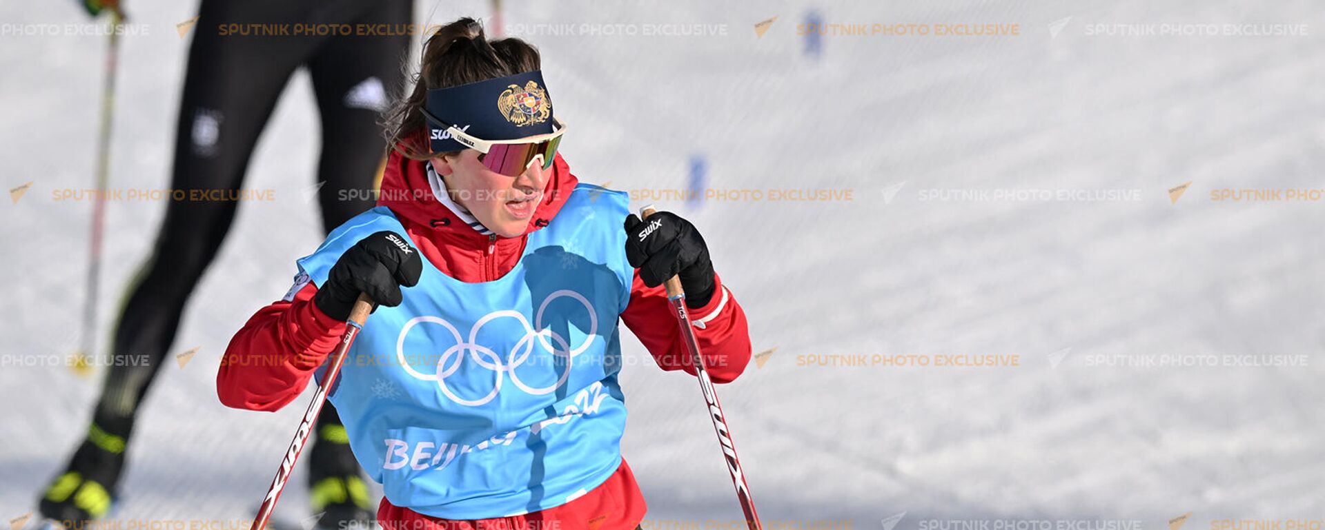 Лыжница Катя Галстян на тренировке перед началом спринта на XXIV Зимних Олимпийских играх (8 февраля 2022). Пекин - Sputnik Армения, 1920, 08.02.2022