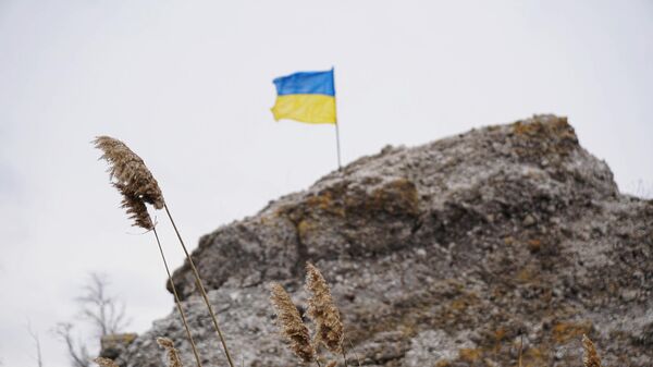 Флаг Украины на холме - Sputnik Армения