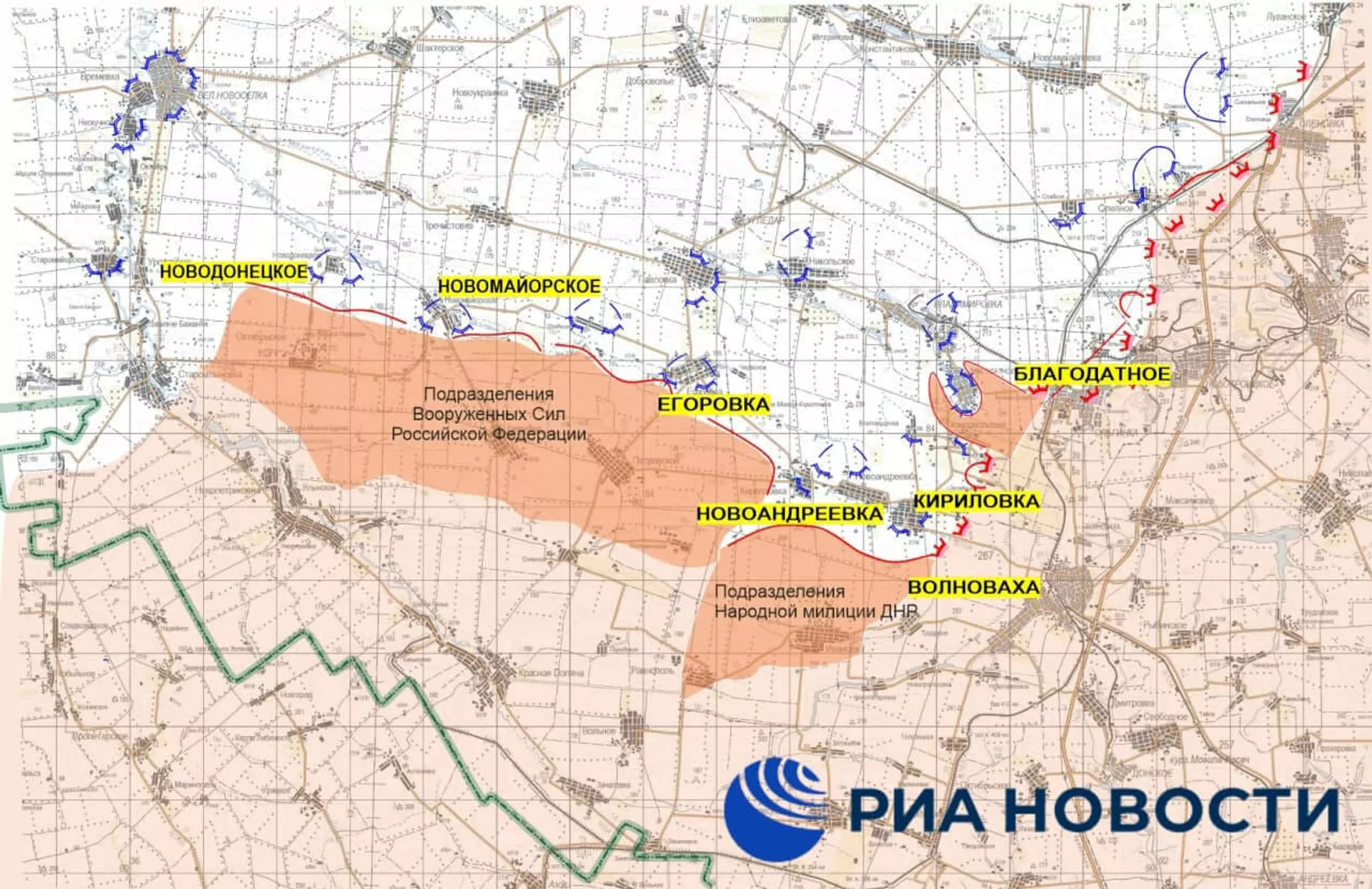 Минобороны РФ: российские войска, продолжая наступление, вышли на рубеж Новодонецкое - Новомайорское - Егоровка - Sputnik Армения, 1920, 11.03.2022