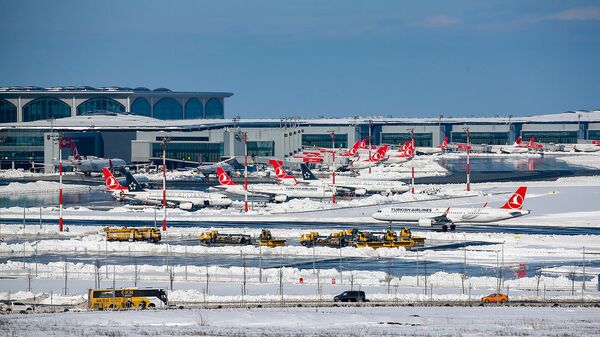 Самолеты в международном аэропорту Стамбула (26 января 2022). Стамбул - Sputnik Армения