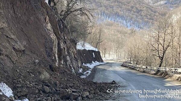 Камнепад на автотрассе Капан - Татев - Sputnik Армения