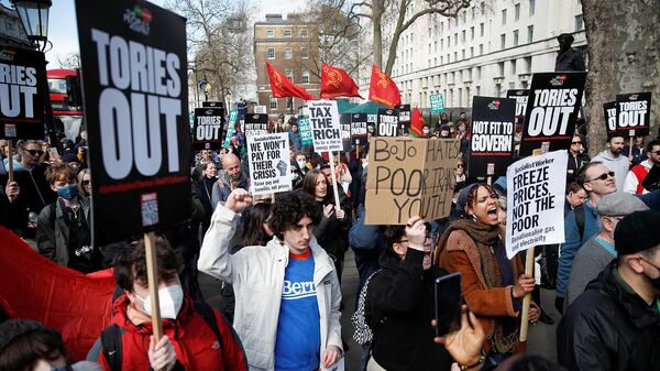 Акции протеста против роста стоимости жизни (2 апреля 2022). Лондон - Sputnik Армения