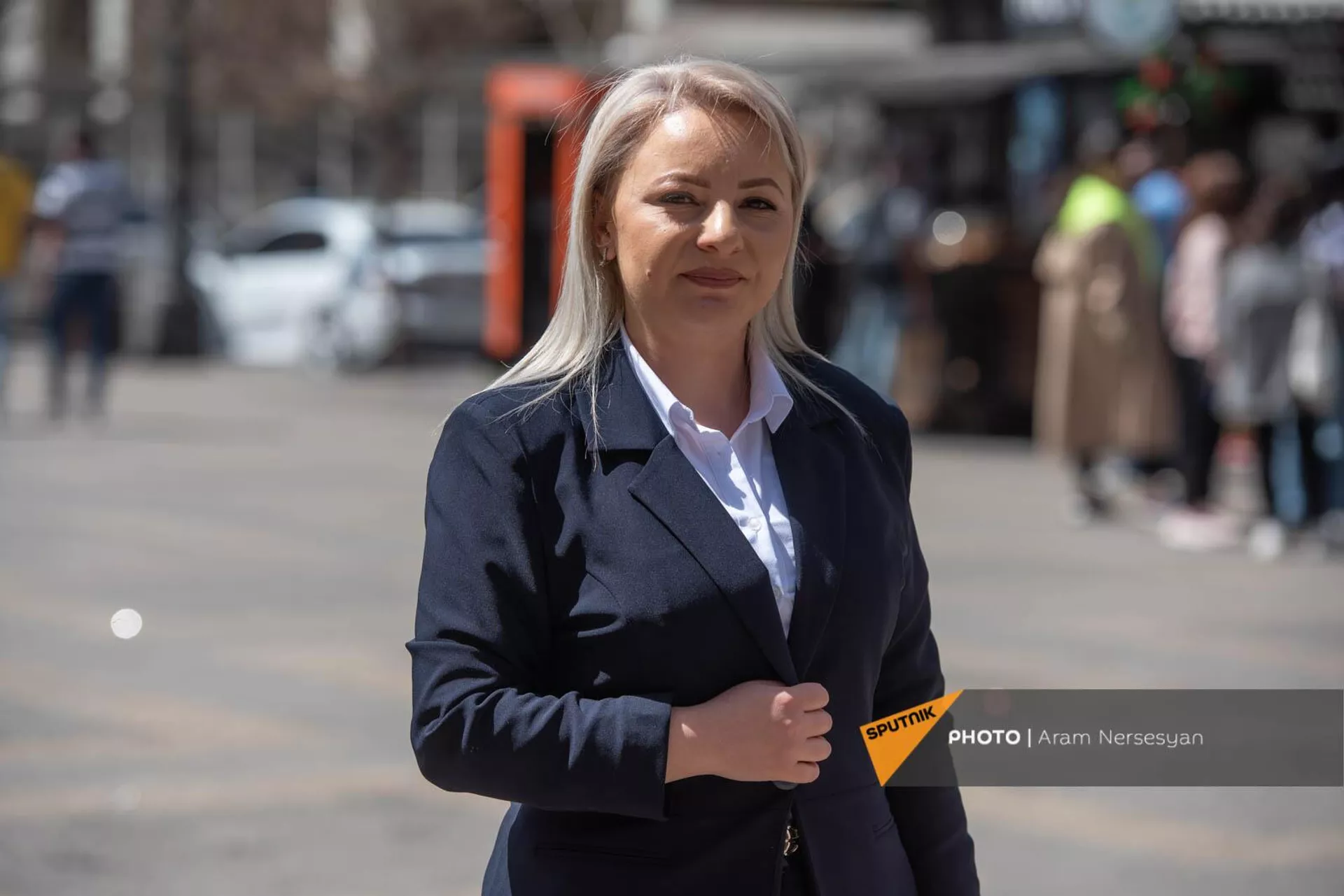 Менеджер по связям с общественностью Экспертного центра гуманитарного разминирования Карине Ахназарян на мероприятии в связи с Международным днем противоминной деятельности (4 апреля 2022). Еревaн Менеджер по связям с общественностью Экспертного центра гуманитарного разминирования Карине Ахназарян на мероприятии в связи с Международным днем противоминной деятельности (4 апреля 2022). Еревaн - Sputnik Армения, 1920, 04.04.2022