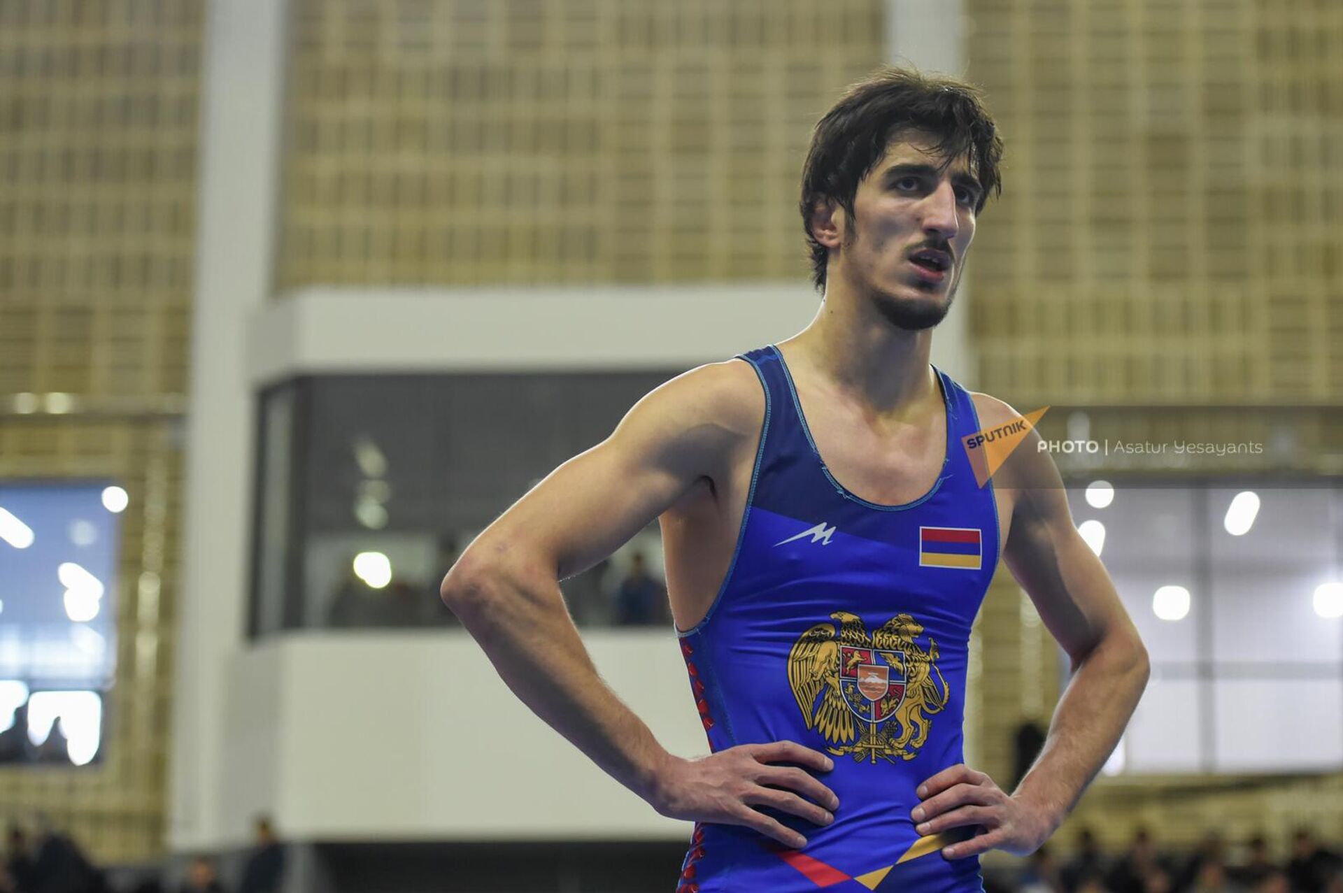 Ըմբիշ Սլավիկ Գալստյանը հունահռոմեական ոճի ըմբշամարտի Հայաստանի առաջնության ժամանակ (4 դեկտեմբերի, 2019թ)․ Երևան - Sputnik Արմենիա, 1920, 22.04.2026