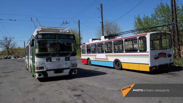 Տրոլեյբուսներ «Երևանի էլեկտրատրանսպորտ» ՓԲԸ դեպոյում - Sputnik Արմենիա