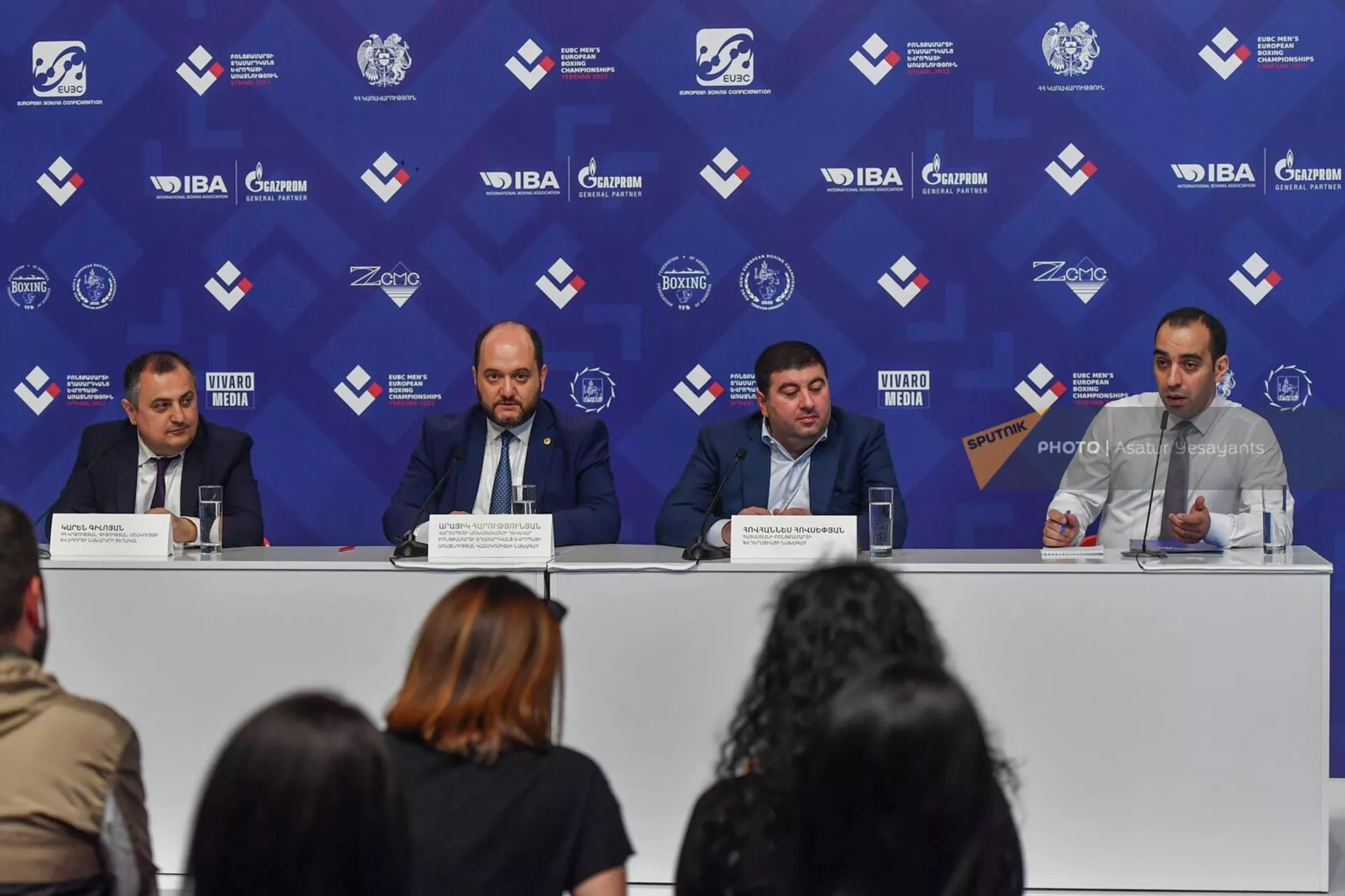 Пресс-конференция в преддверии Чемпионата Европы по боксу среди мужчин (19 мая 2022). Еревaн Пресс-конференция в преддверии Чемпионата Европы по боксу среди мужчин (19 мая 2022). Еревaн - Sputnik Армения, 1920, 19.05.2022