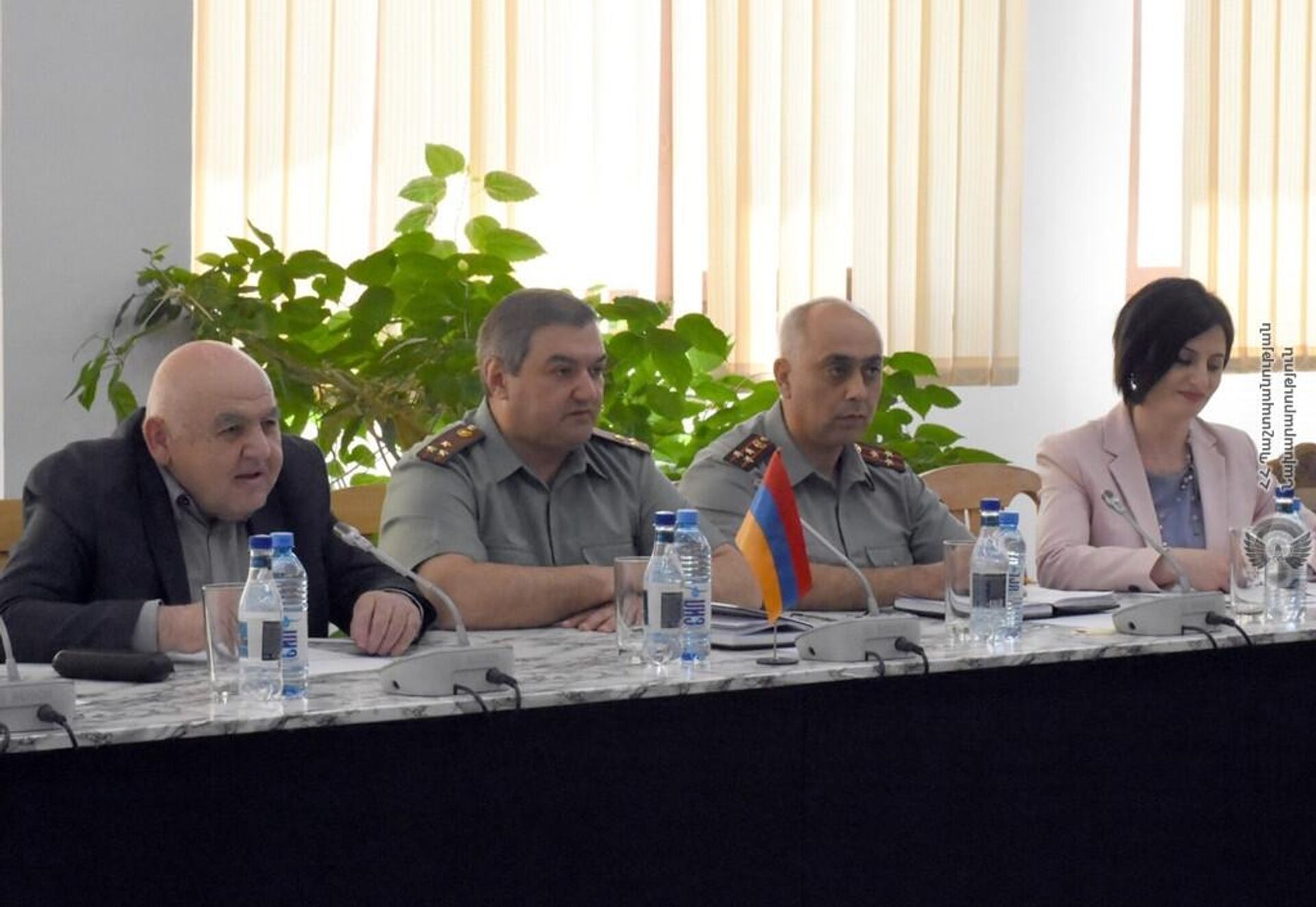 Делегация Департаментов подготовки, военного образования и управления персоналом МО Грузии находится с рабочим визитом в Армении (20 мая 2022). Еревaн - Sputnik Արմենիա, 1920, 20.05.2022