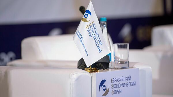 Флаг с символикой Евразийского экономического форума - Sputnik Армения