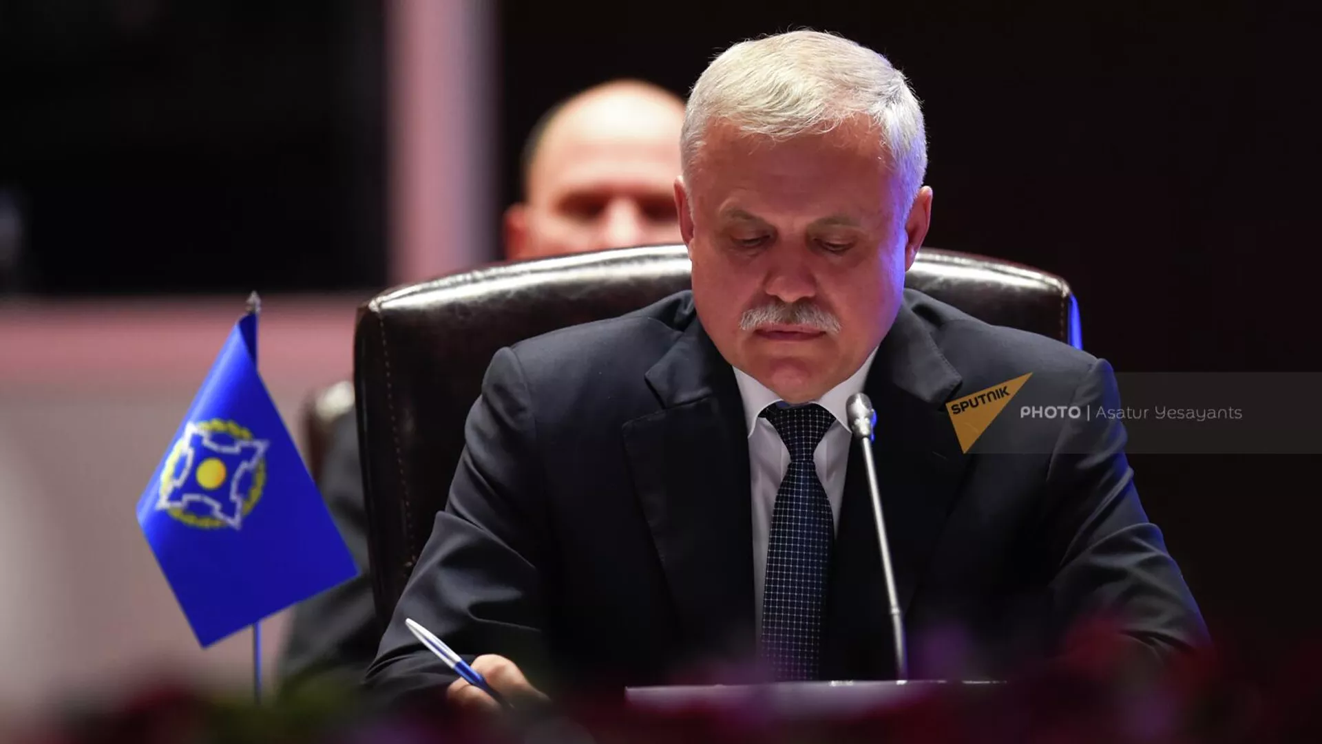 Станислав Зась на заседании Совета Парламентской Ассамблеи ОДКБ (6 июня 2022). Еревaн - Sputnik Армения, 1920, 07.06.2022