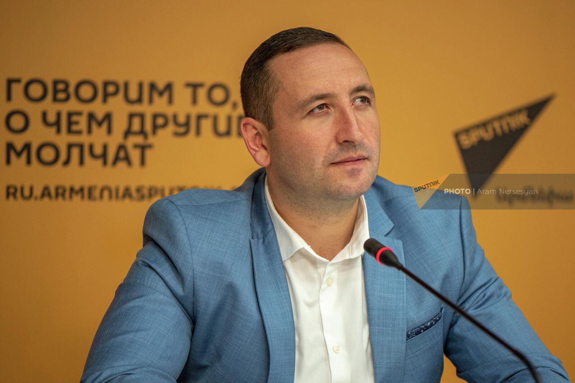 Директор туркомпании Vizit Армения Владимир Геворкян во время видеомоста Туризм в Армении и Грузии после пандемии (14 июня 2022). Еревaн - Sputnik Արմենիա, 1920, 04.09.2026