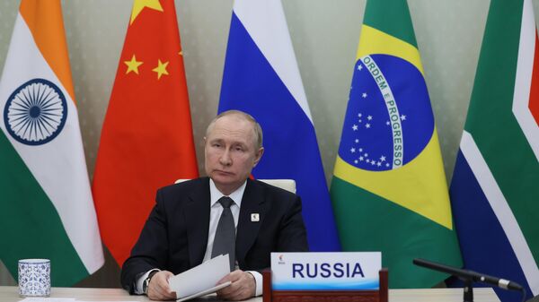 Президент РФ В. Путин принял участие в саммите БРИКС - Sputnik Армения