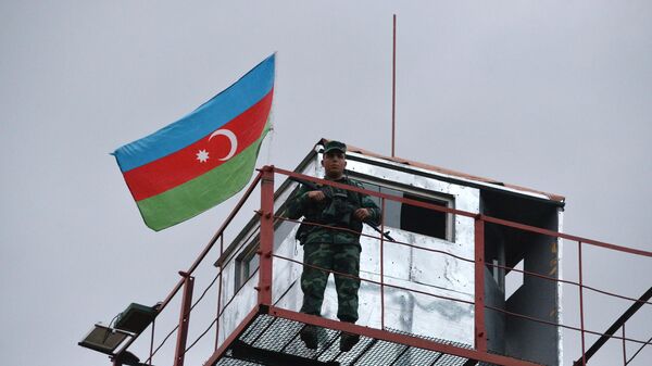 Азербайджанский пограничник на границе с Ираном - Sputnik Армения