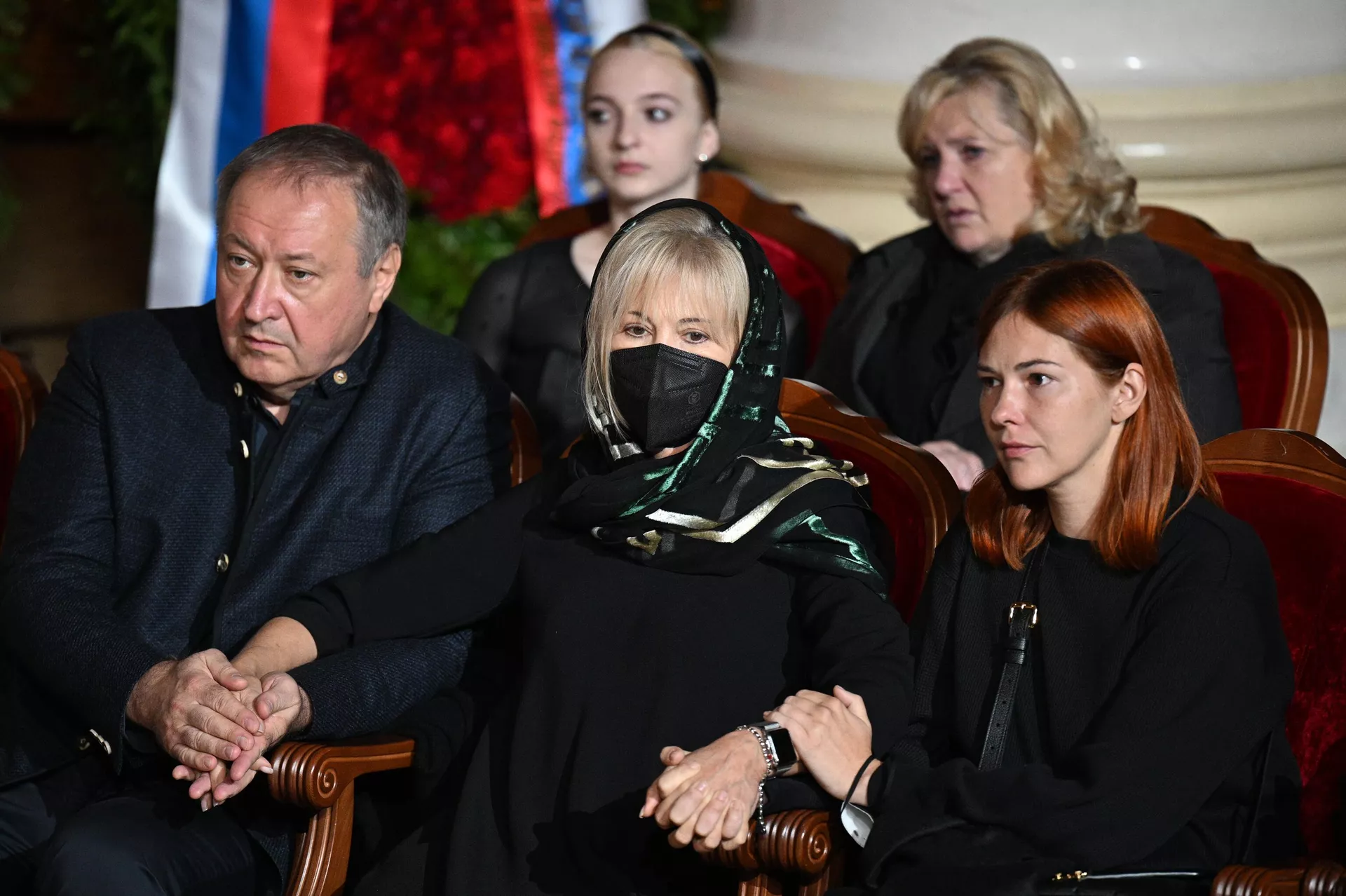 Дочь первого президента СССР Михаила Горбачева Ирина Горбачева-Вирганская (в центре) на церемонии прощания с бывшим президентом СССР в Колонном зале Дома союзов (3 сентября 2022). Москва - Sputnik Армения, 1920, 03.09.2022