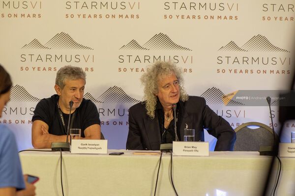 Пресс-конференция на тему Лауреаты медали имени Стивена Хокинга 2022 года в рамках фестиваля Starmus (6 сентября 2022). Еревaн - Sputnik Армения