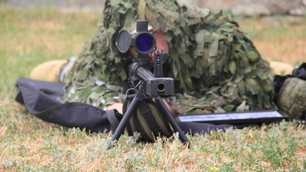 Снайпер Южного военного округа во время учений в Армении - Sputnik Армения