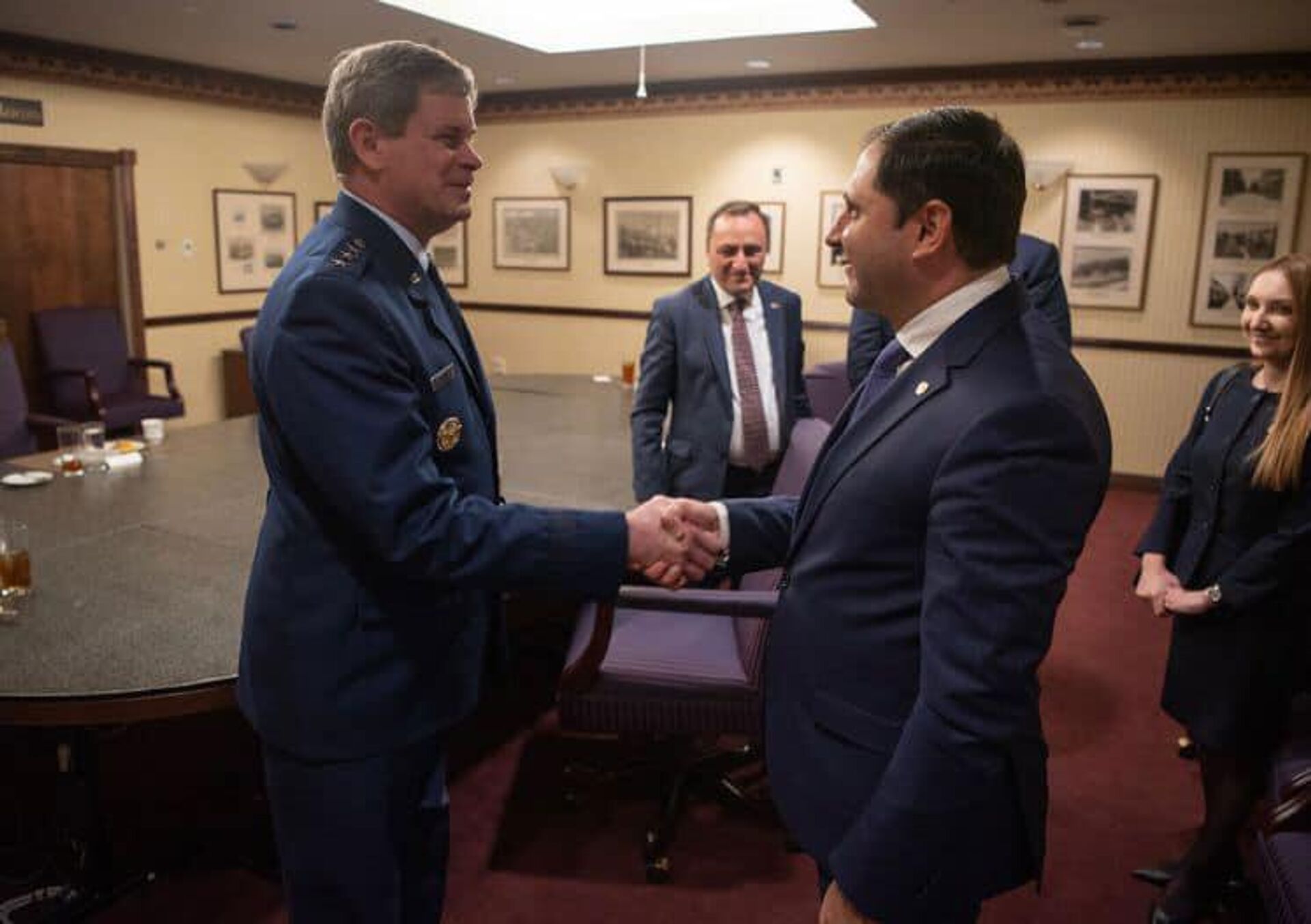 Министр обороны Армении Сурен Папикян посетил Университет национальной обороны, встретился с начальником университета, генерал-лейтенантом Майклом Пленом (8 сентября 2022). Вашингтон - Sputnik Արմենիա, 1920, 09.09.2022
