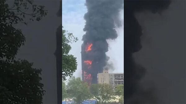 Пожар в здании China Telecom - Sputnik Արմենիա