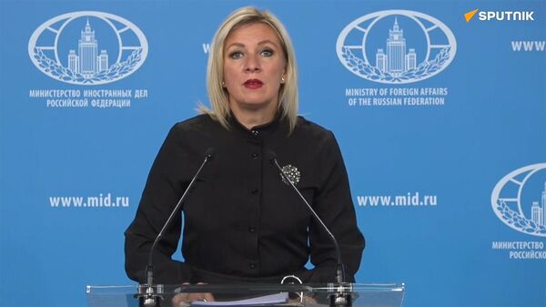 Официальный представитель МИД России Мария Захарова во время очередного брифинга (6 октября 2022). Москвa - Sputnik Армения