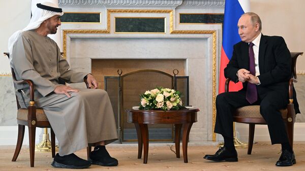 Встреча президента РФ В. Путина с президентом ОАЭ М. бен Заидом Аль Нахайяном - Sputnik Армения