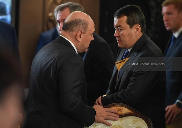 Ռուսաստանի և Ղազախստանի վարչապետներ Միխայիլ Միշուստինը և Ասկար Մամինը Երևանում - Sputnik Արմենիա