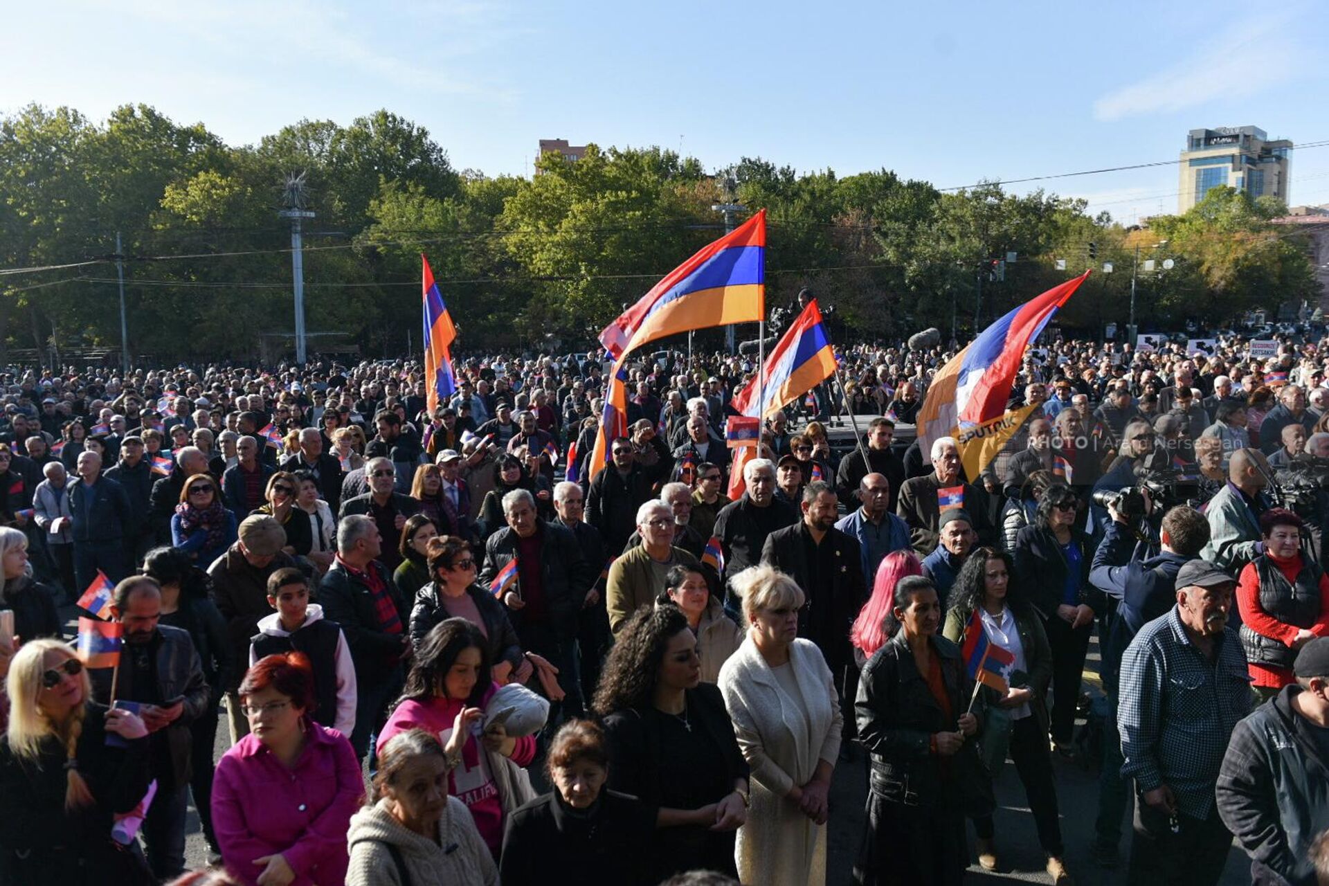 Митинг оппозиции на площади Франции (5 ноября 2022). Еревaн - Sputnik Армения, 1920, 05.11.2022