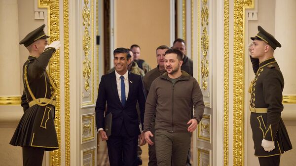 Встреча президента Украины Владимира Зеленского и премьер-министра Великобритании Риши Сунака (19 ноября 2022). Киев - Sputnik Армения