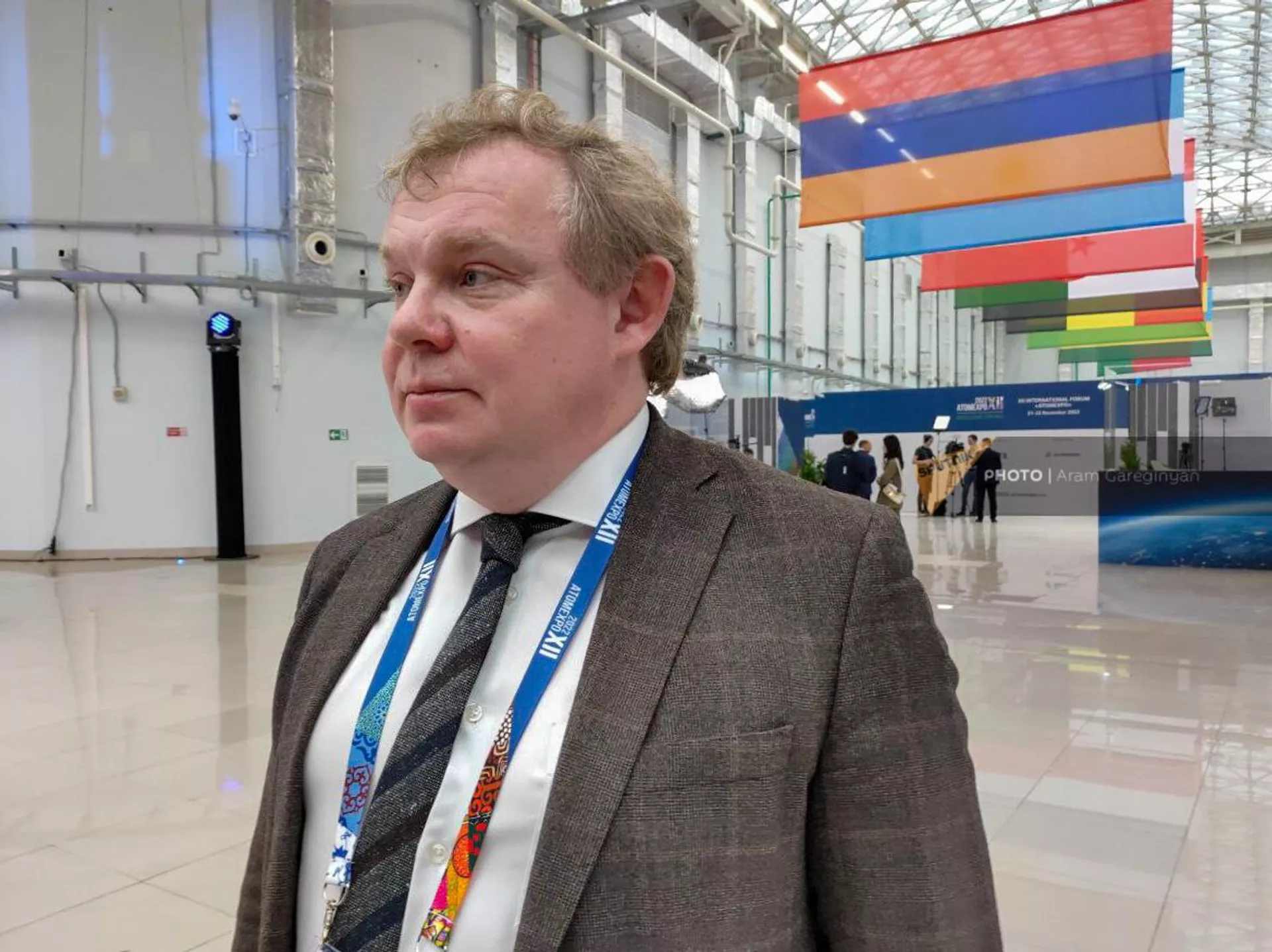 Генеральный директор компании Русатом Сервис Евгений Сальков на международной форум-выставке атомных технологий Атомэкспо-2022 (21 ноября 2022). Сочи Генеральный директор компании Русатом Сервис Евгений Сальков на международной форум-выставке атомных технологий Атомэкспо-2022 (21 ноября 2022). Сочи - Sputnik Армения, 1920, 21.11.2022
