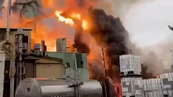 В американском штате Иллинойс крупный пожар на химическом заводе - Sputnik Армения