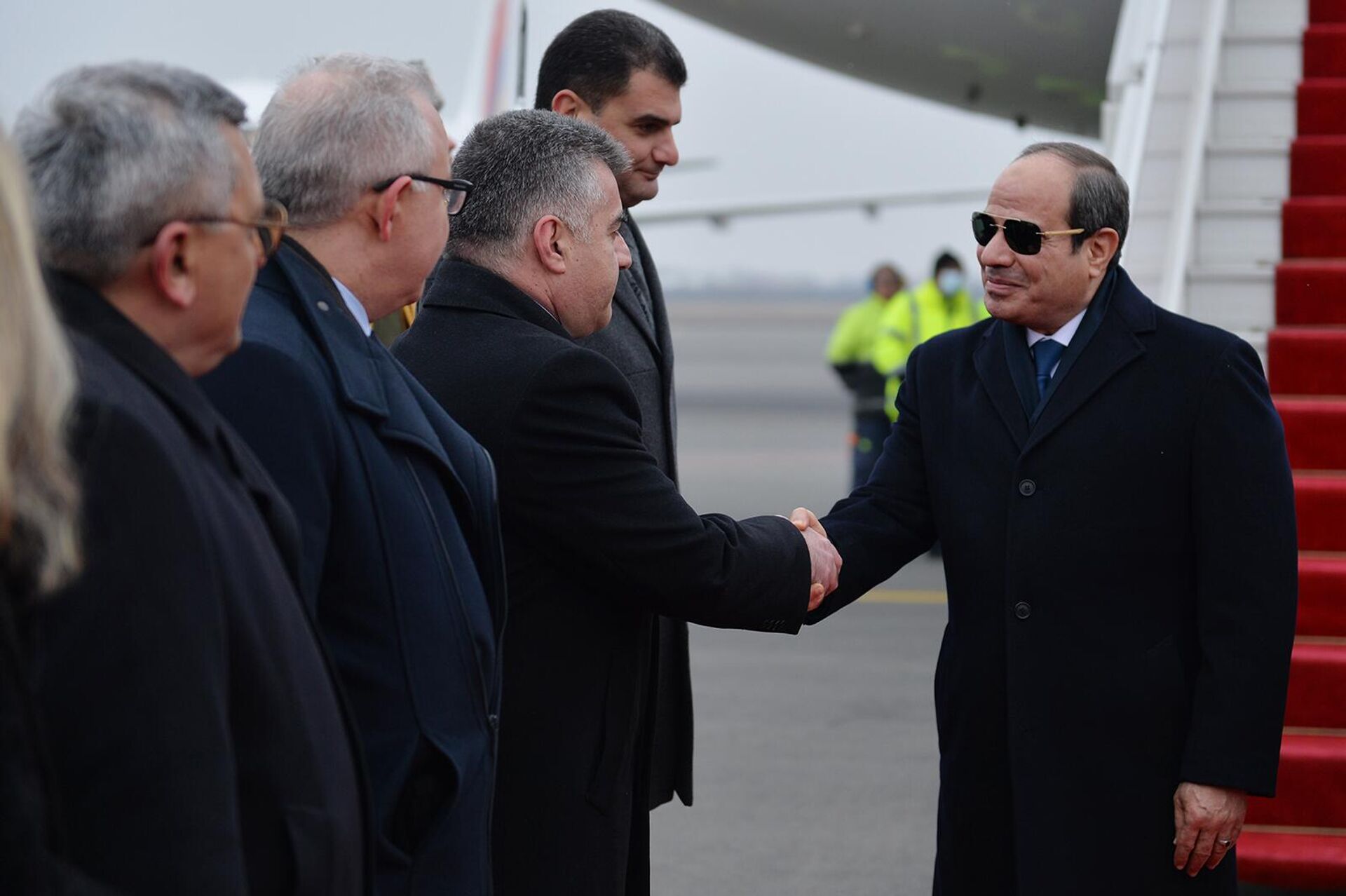 Президент Египта Абдель Фаттах ас-Сиси прибыл в Армению с официальным визитом (28 января 2023). Еревaн - Sputnik Արմենիա, 1920, 28.01.2023