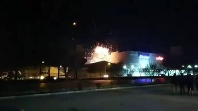 Взрыв на военной мастерской после атаки нескольких агрессивных микролетательных аппаратов (MAV) в центральном городе Исфахан (30 января 2023). Иран