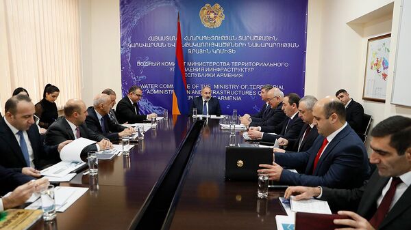 Премьер-министр Никол Пашинян посетил Водный комитет Министерства территориального управления и инфраструктур (31 января 2023). Еревaн - Sputnik Армения