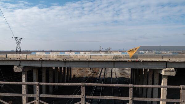Строительство нового моста на дороге, ведущей к селу Маргара - Sputnik Армения