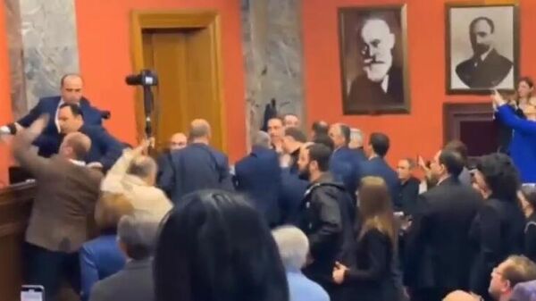  В парламенте Грузии снова потасовка - Sputnik Армения