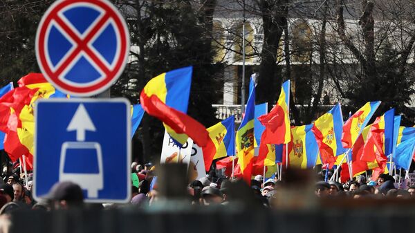 Акция протеста оппозиции в молдавской столице (12 марта 2023). Кишинев - Sputnik Армения