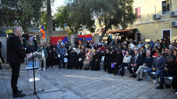 Церемония открылся сквера, посвященная Геноциду Армян (20 марта 2023). Хайфа - Sputnik Армения