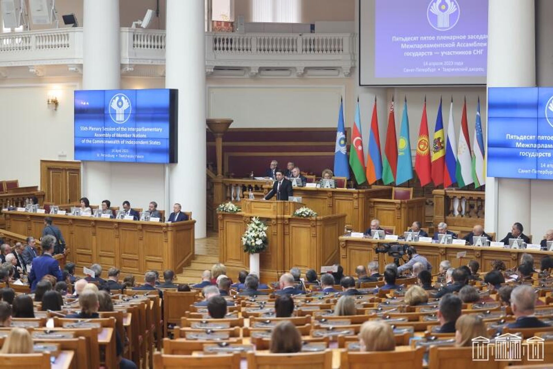 Выступление Председателя НС Алена Симоняна на пленарном заседании Межпарламентской Ассамблеи государств-участников СНГ (14 апреля 2023). Санкт-Петербург - Sputnik Արմենիա, 1920, 14.04.2023