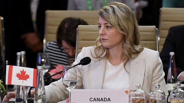 Министр иностранных дел Канады Мелани Жоли на встрече глав МИД G20 (2 марта 2023). Нью-Дели  - Sputnik Արմենիա