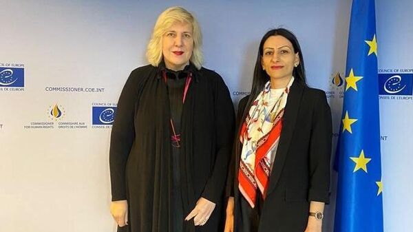 Омбудсмен Анаит Манасян встретилась с комиссаром Совета Европы по правам человека Дуней Миятович (10 мая 2023). Страсбург - Sputnik Армения