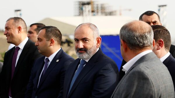 Премьер-министр Никол Пашинян присутствовал на церемонии закладки технологического центра Далан (23 мая 2023). Еревaн - Sputnik Армения