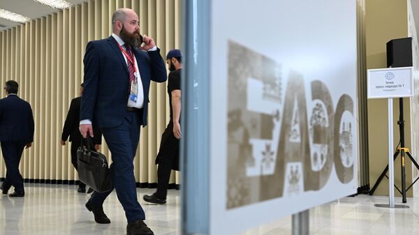 Фойе Евразийского экономического форума (25 мая 2023). Москва - Sputnik Армения