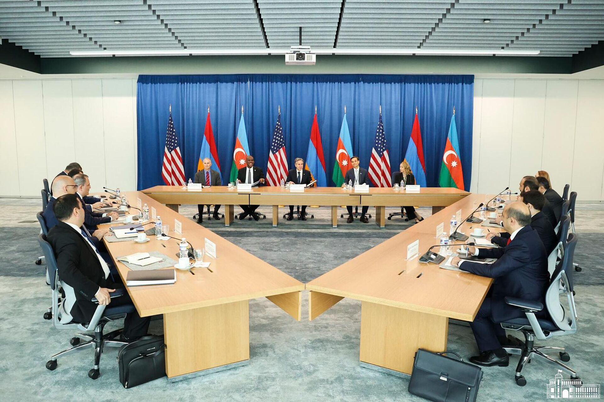 Трехсторонняя встреча глав МИД Армении и Азербайджана и госсекретаря США (27 июня 2023). Вашингтон - Sputnik Արմենիա, 1920, 27.06.2023